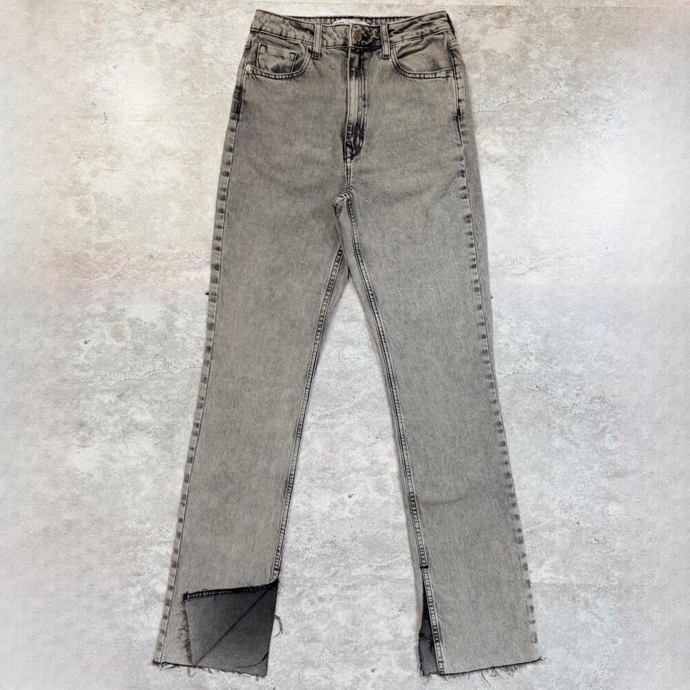 Zara Grey Acid Wash Denim Jeans